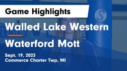 Walled Lake Western  vs Waterford Mott Game Highlights - Sept. 19, 2023