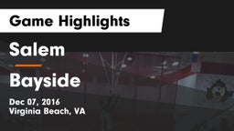 Salem  vs Bayside  Game Highlights - Dec 07, 2016