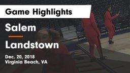Salem  vs Landstown Game Highlights - Dec. 20, 2018