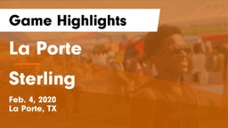 La Porte  vs Sterling  Game Highlights - Feb. 4, 2020