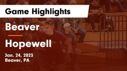 Beaver  vs Hopewell  Game Highlights - Jan. 24, 2023