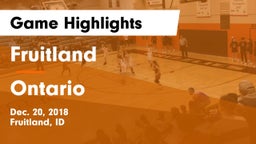 Fruitland  vs Ontario  Game Highlights - Dec. 20, 2018