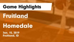 Fruitland  vs Homedale  Game Highlights - Jan. 15, 2019