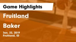 Fruitland  vs Baker  Game Highlights - Jan. 22, 2019