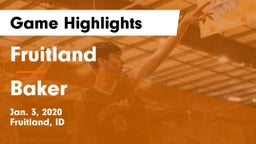 Fruitland  vs Baker  Game Highlights - Jan. 3, 2020