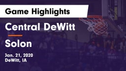 Central DeWitt vs Solon  Game Highlights - Jan. 21, 2020