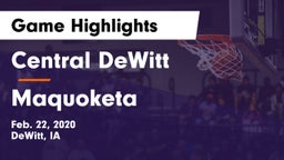 Central DeWitt vs Maquoketa  Game Highlights - Feb. 22, 2020