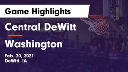 Central DeWitt vs Washington  Game Highlights - Feb. 20, 2021