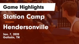 Station Camp vs Hendersonville  Game Highlights - Jan. 7, 2020