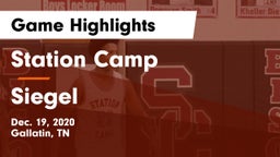 Station Camp vs Siegel  Game Highlights - Dec. 19, 2020