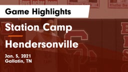 Station Camp vs Hendersonville  Game Highlights - Jan. 5, 2021