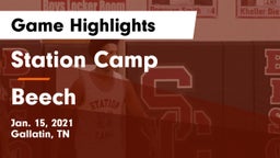 Station Camp vs Beech  Game Highlights - Jan. 15, 2021
