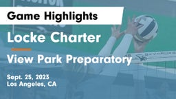 Locke Charter  vs View Park Preparatory  Game Highlights - Sept. 25, 2023