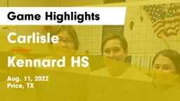 Carlisle  vs Kennard HS  Game Highlights - Aug. 11, 2022