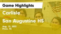 Carlisle  vs San Augustine HS Game Highlights - Aug. 12, 2022