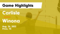 Carlisle  vs Winona  Game Highlights - Aug. 26, 2022