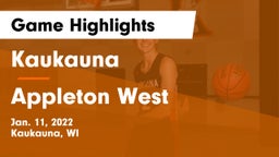Kaukauna  vs Appleton West  Game Highlights - Jan. 11, 2022