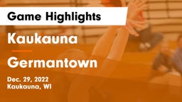 Kaukauna  vs Germantown  Game Highlights - Dec. 29, 2022