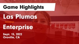 Las Plumas  vs Enterprise Game Highlights - Sept. 15, 2022