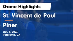 St. Vincent de Paul vs Piner Game Highlights - Oct. 3, 2023
