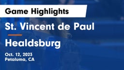 St. Vincent de Paul vs Healdsburg Game Highlights - Oct. 12, 2023