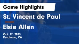St. Vincent de Paul vs Elsie Allen Game Highlights - Oct. 17, 2023