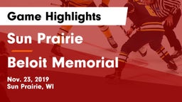 Sun Prairie vs Beloit Memorial  Game Highlights - Nov. 23, 2019