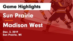 Sun Prairie vs Madison West  Game Highlights - Dec. 3, 2019