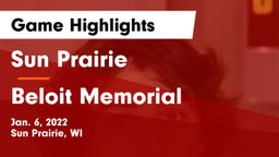 Sun Prairie vs Beloit Memorial  Game Highlights - Jan. 6, 2022