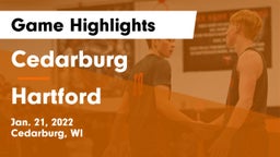 Cedarburg  vs Hartford  Game Highlights - Jan. 21, 2022