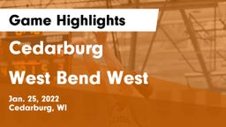 Cedarburg  vs West Bend West  Game Highlights - Jan. 25, 2022