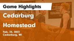 Cedarburg  vs Homestead  Game Highlights - Feb. 24, 2022