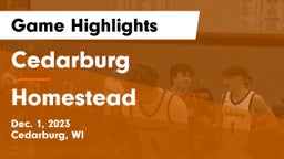 Cedarburg  vs Homestead  Game Highlights - Dec. 1, 2023