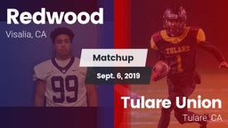 Matchup: Redwood  vs. Tulare Union  2019