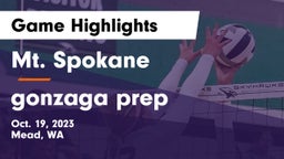Mt. Spokane vs gonzaga prep Game Highlights - Oct. 19, 2023