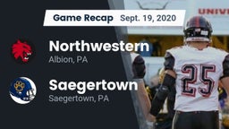 Recap: Northwestern  vs. Saegertown  2020
