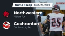 Recap: Northwestern  vs. Cochranton  2020