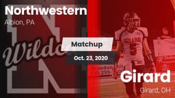 Matchup: Northwestern High vs. Girard  2020