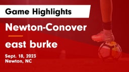 Newton-Conover  vs east burke Game Highlights - Sept. 18, 2023