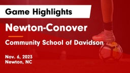 Newton-Conover  vs Community School of Davidson Game Highlights - Nov. 6, 2023