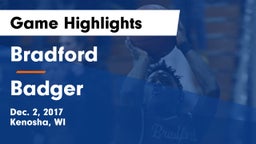 Bradford  vs Badger  Game Highlights - Dec. 2, 2017