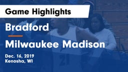 Bradford  vs Milwaukee Madison Game Highlights - Dec. 16, 2019