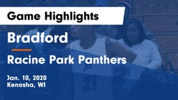 Bradford  vs Racine Park Panthers  Game Highlights - Jan. 10, 2020