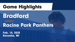 Bradford  vs Racine Park Panthers  Game Highlights - Feb. 14, 2020