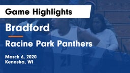 Bradford  vs Racine Park Panthers  Game Highlights - March 6, 2020