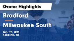 Bradford  vs Milwaukee South  Game Highlights - Jan. 19, 2024