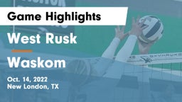 West Rusk  vs Waskom  Game Highlights - Oct. 14, 2022
