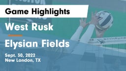 West Rusk  vs Elysian Fields  Game Highlights - Sept. 30, 2022