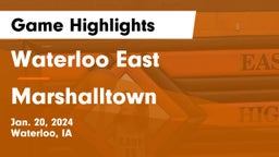 Waterloo East  vs Marshalltown  Game Highlights - Jan. 20, 2024