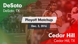 Matchup: DeSoto  vs. Cedar Hill  2016